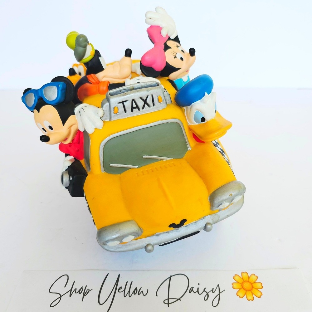 Disney World Disney NYC Taxi Cab Fab 5 Mickey‎ Minnie Donald Goofy Pluto Figure
